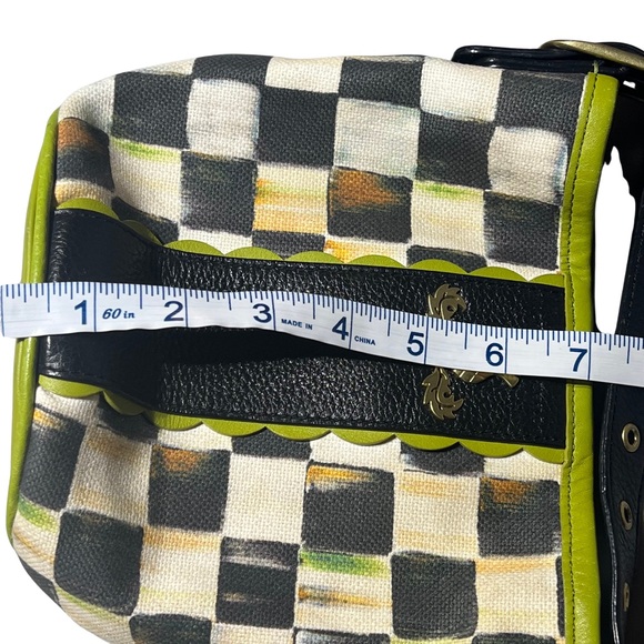 Mackenzie Childs Courtly Check Crossbody Bucket Bag Quirky Maximalist Unique - Picture 9 of 11